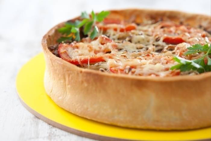 Recette e23004 tarte boeuf hache oignon et tomate gratinee au fromage