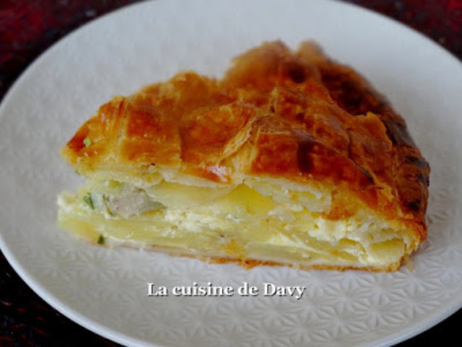 Tourte de pomme de terre et foie gras